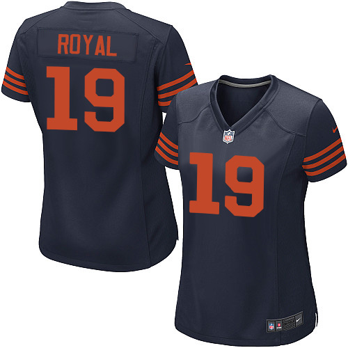 Women's Game Eddie Royal Nike Jersey Navy Blue Alternate - #19 1940s Throwback NFL Chicago Bears